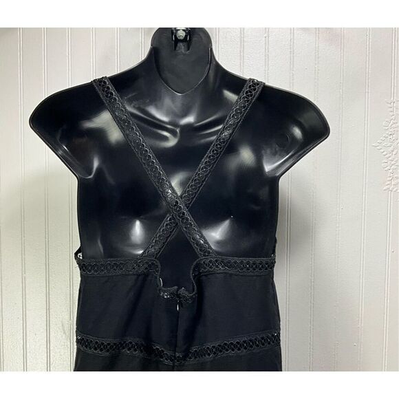 EXPRESS Linen Blend Black Jumpsuit - Picture 5 of 7